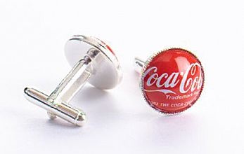 Cuff Links -Coca-Cola-Red - shop.kotik-design.com ($20-50)