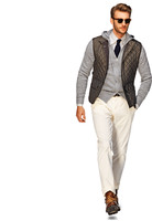 How to dress up a hoodie...Check out this outfit from Suit Supply. @MrSuitSupply