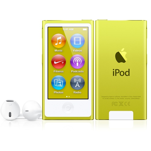 Yellow iPod nano with Multi-Touch