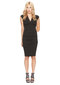 Nicole Miller Ponte V-Neck Tucked Dress
